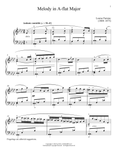 Melody in A-flat Major von Louise Dumont Farrenc (Download) 