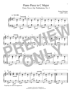 Piano Piece in C Major von Emma Hartmann (Download) 