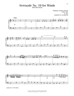Serenade No. 10 For Winds, Third Movement (Download) 