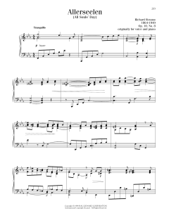 Allerseelen, Op. 10 (All Souls' Day) von Richard Strauss (Download) 