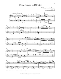 Piano Sonata In D Major, K. 576 von Wolfgang Amadeus Mozart (Download) 