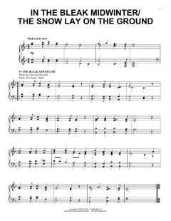 In The Bleak Midwinter/The Snow Lay On The Ground von Gustav Holst (Download) 