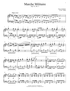 Marche Militaire, Op. 51, No. 1 (Download) 