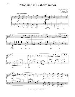 Polonaise In C-Sharp Minor, Op. 26, No. 1 von Frédéric Chopin (Download) 