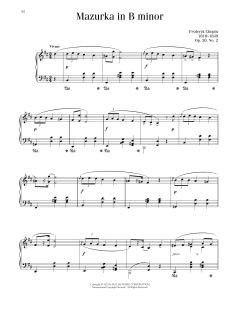 Mazurka, Op. 30, No. 2 von Frédéric Chopin (Download) 