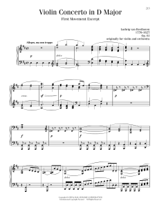 Violin Concerto In D Major, Op. 61 (Download) 