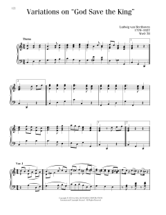 7 Variations On God Save The King, WoO 78 (Download) 