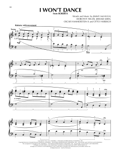 I Won't Dance von Jerome Kern (Download) 