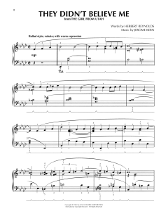 They Didn't Believe Me von Jerome Kern (Download) 