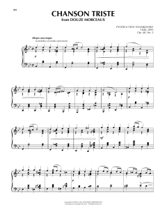 Chanson Triste, Op. 40, No. 2 von Pyotr Il'yich Tchaikovsky (Download) 