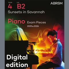 Sunsets in Savannah (Grade 4, list B2, from the ABRSM Piano Syllabus 2025 & 2026) (Download) 