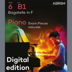 Bagatelle in F (Grade 6, list B1, from the ABRSM Piano Syllabus 2025 & 2026) (Download) 