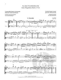 Aus dem Notenbüchlein für Anna Magdalena Bach (1722) von Johann Sebastian Bach 