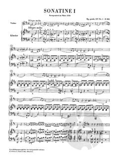 Sonatinen für Klavier und Violine op. post. 137 von Franz Schubert im Alle Noten Shop kaufen