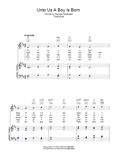 Unto Us A Boy Is Born von Peter Iljitsch Tschaikowsky (Download) 