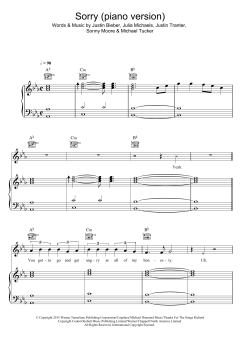 Sorry (piano version) von Justin Bieber (Download) 