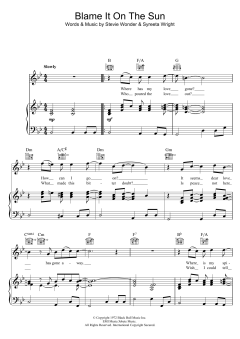 Blame It On The Sun von Stevie Wonder (Download) 