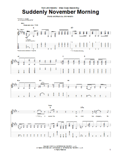 Suddenly November Morning von Jimi Hendrix (Download) 
