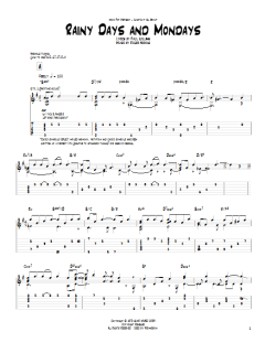 Rainy Days And Mondays von Pat Metheny (Download) 