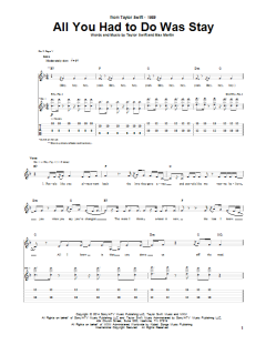 All You Had To Do Was Stay von Taylor Swift (Download) 