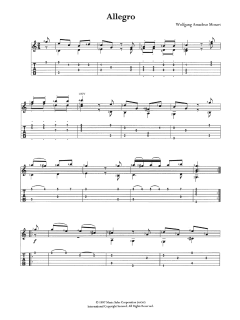 Allegro K3 von Wolfgang Amadeus Mozart (Download) 