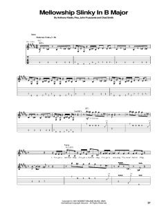 Mellowship Slinky In B Major von Red Hot Chili Peppers (Download) 