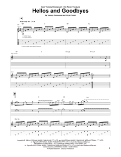 Hellos And Goodbyes von Tommy Emmanuel (Download) 