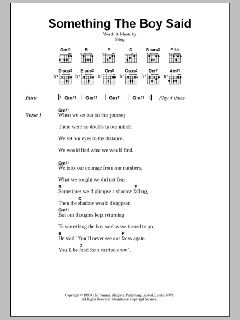 Something The Boy Said von Sting (Download) 