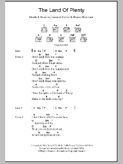 The Land Of Plenty von Leonard Cohen (Download) 
