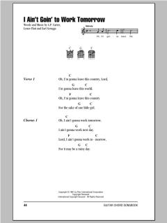 I Ain't Goin' To Work Tomorrow von Earl Scruggs (Download) 
