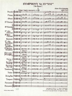 Sinfonie Nr. 23 op. 249 Ani (Alan Hovhaness) 