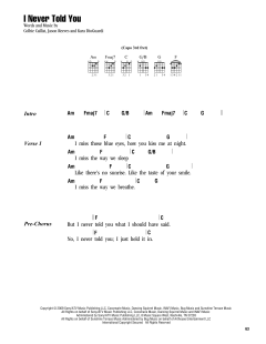 I Never Told You von Colbie Caillat (Download) 