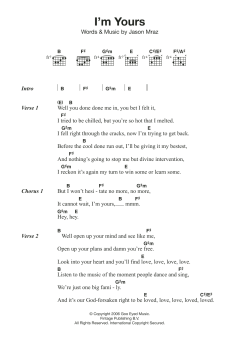 I'm Yours von Jason Mraz (Download) 