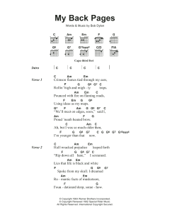 My Back Pages von Bob Dylan (Download) 