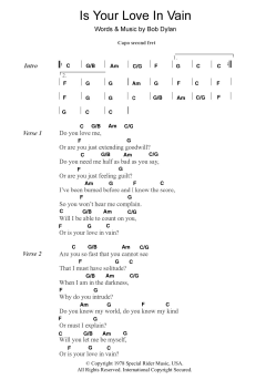 Is Your Love In Vain von Bob Dylan (Download) 