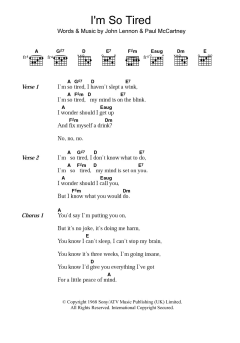 I'm So Tired von The Beatles (Download) 
