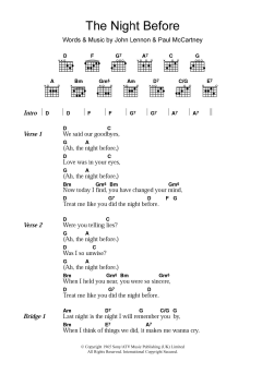 The Night Before von The Beatles (Download) 