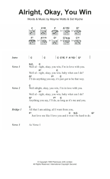 Alright, Okay, You Win von Peggy Lee (Download) 