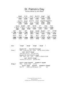 St. Patrick's Day von John Mayer (Download) 
