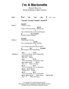 I'm A Marionette von ABBA (Download) 