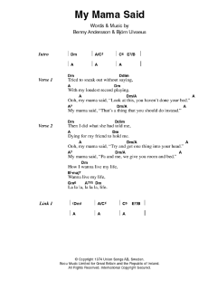 My Mama Said von ABBA (Download) 