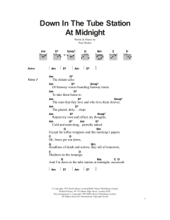 Down In The Tube Station At Midnight von The Jam (Download) 