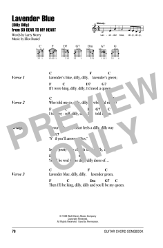 Lavender Blue (Dilly Dilly) von Burl Ives (Download) 