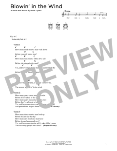 Blowin' In The Wind von Bob Dylan (Download) 