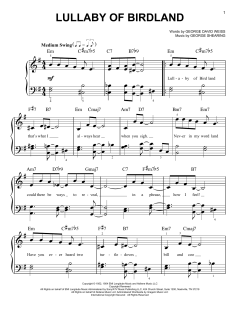 Lullaby Of Birdland von George Shearing (Download) 
