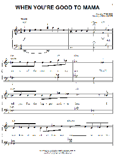 When You're Good To Mama von Fred Ebb (Download) 