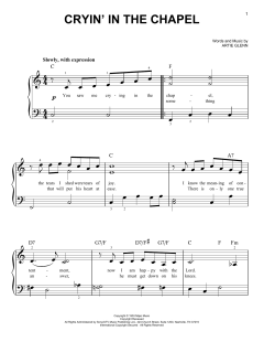 Crying In The Chapel von Elvis Presley (Download) 
