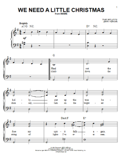 We Need A Little Christmas von Jerry Herman (Download) 