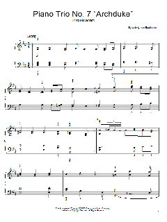 Piano Trio No. 7 in B-flat, Op. 97 von Ludwig van Beethoven (Download) 