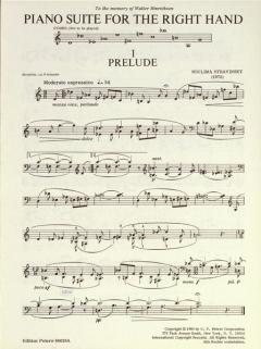 Suite für die rechte Hand von Soulima Strawinsky für Klavier (1975) im Alle Noten Shop kaufen
